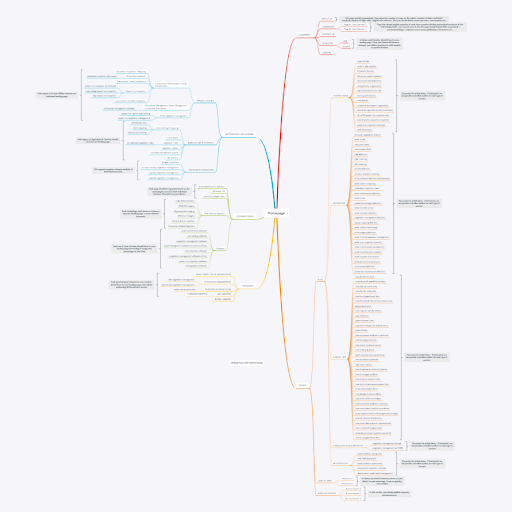 Example of mind map of larger website