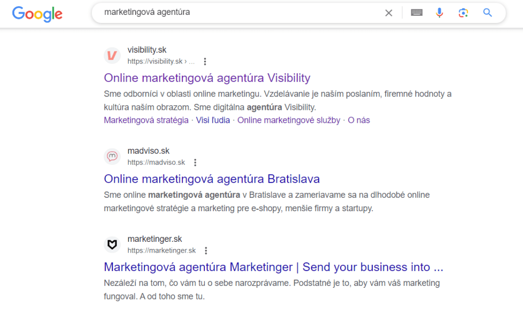 SERP example