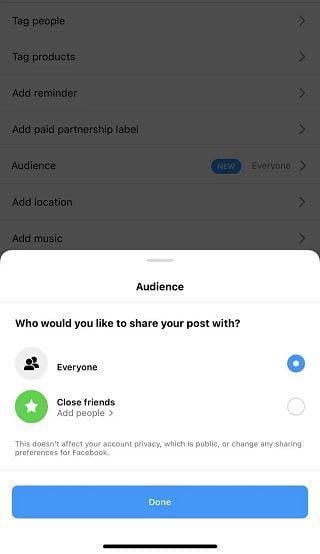 Instagram introduces the ability to share feed posts only with close friends