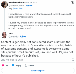 John Mueller noted that how content is published has no bearing on how Google will rank it